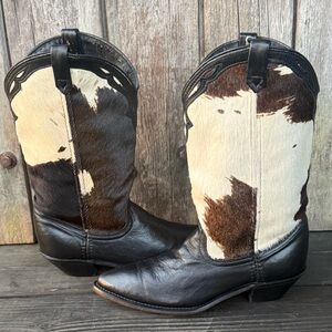 Vintage Dingo (ACME) Calf Hair and Leather Women's Cowboy Boots